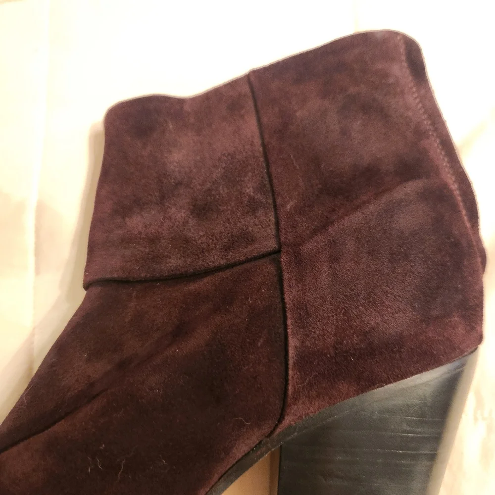 Rag & Bone Boots Newbury Classic Suede Burgundy, Reddish Brown Sz 39.5 / 9.5 EUC
